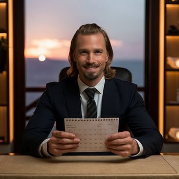personne assise avec un calendrier dans la main attendant son prochain rendez vous.