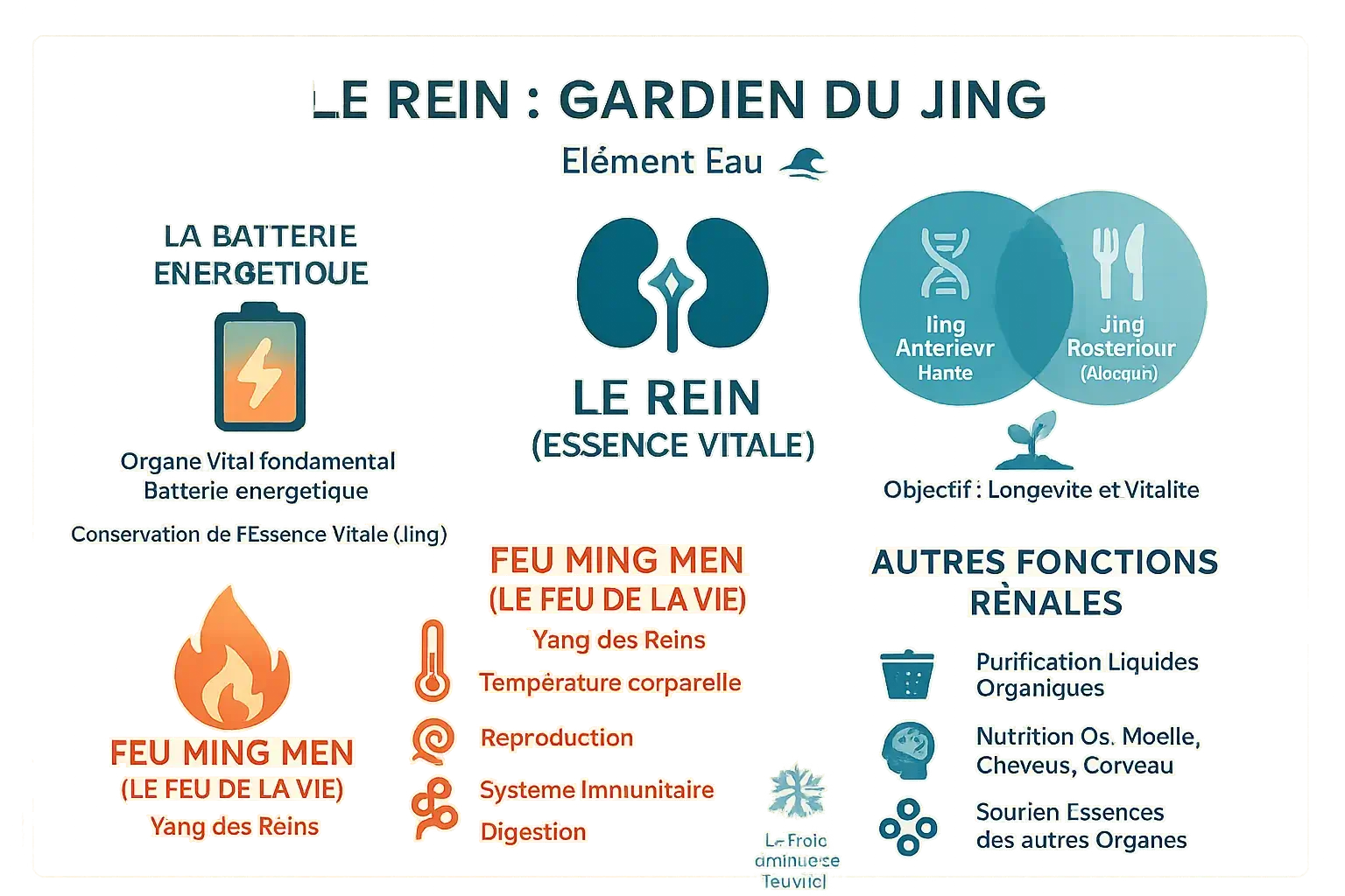 Rein en m&eacute;decine traditionnelle chinoise : gardien du Jing et du Feu Ming Men