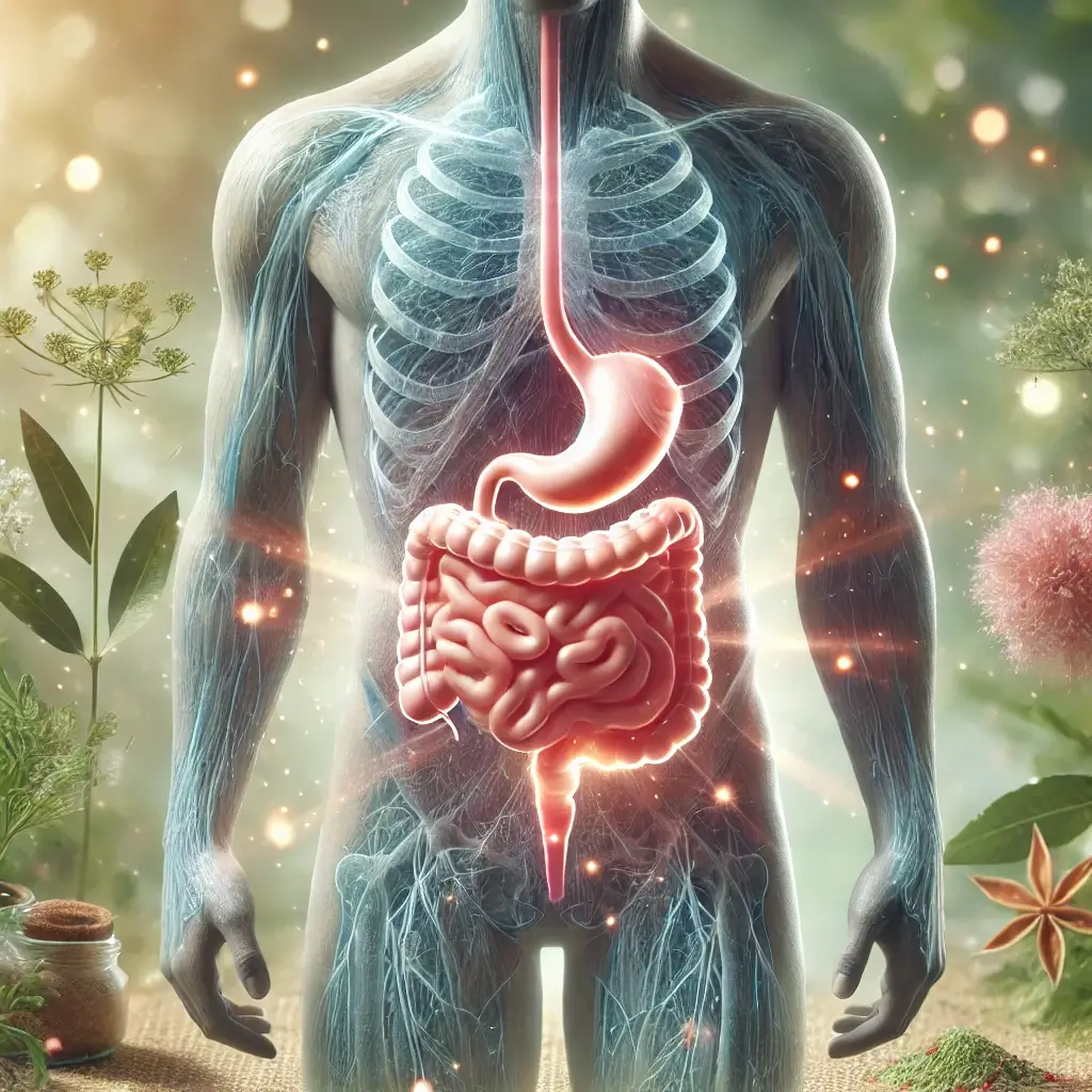 une représentation symbolique de tout le système digestif