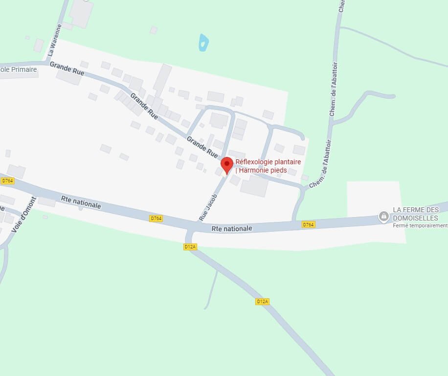 emplacement harmonie pieds sur google maps