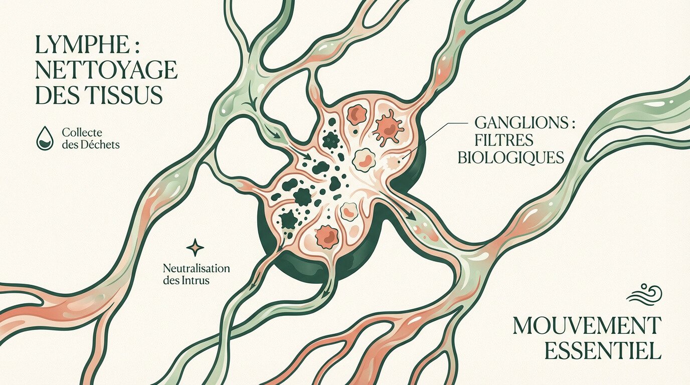 Schéma du réseau lymphatique