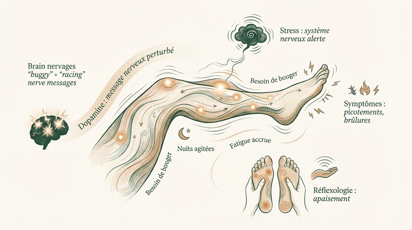 Séance de réflexologie plantaire pour soulager le syndrome des jambes sans repos